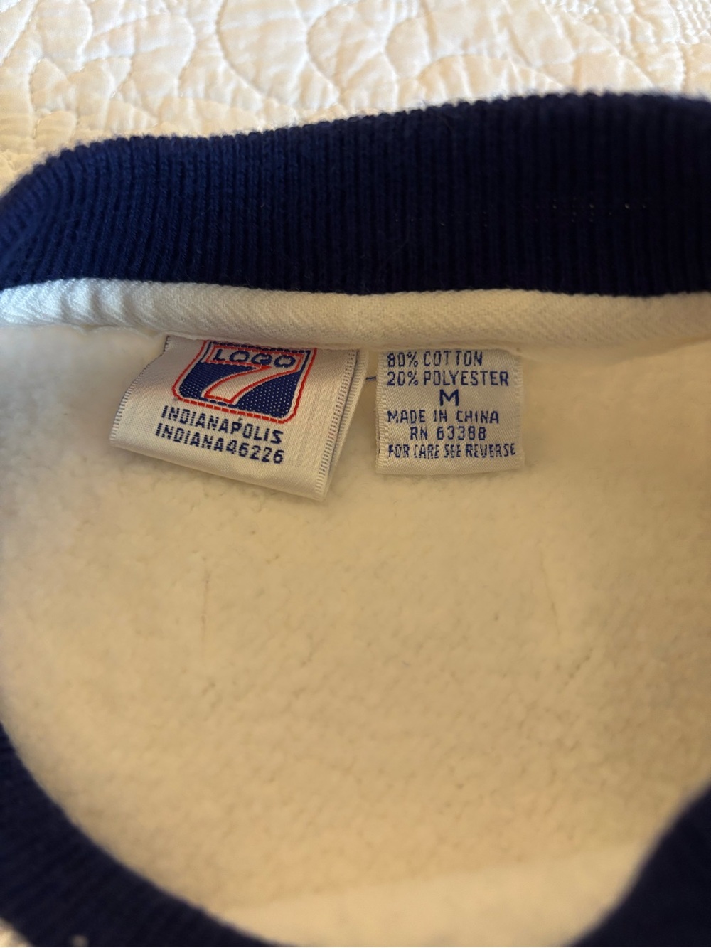 RARE Vintage New York Giants Crewneck Sweatshirt - White & Navy - Picture 5 of 9